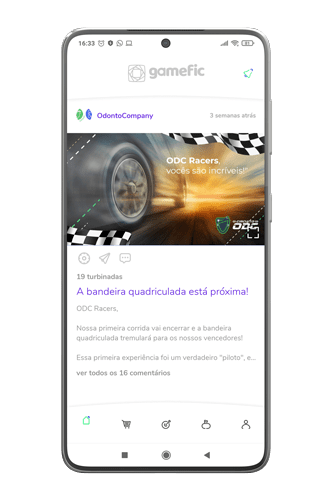 LGPD e Gamificação - Como Proteger Sua Empresa imagem da plataforma de gamificação da gamefic em versão mobile
